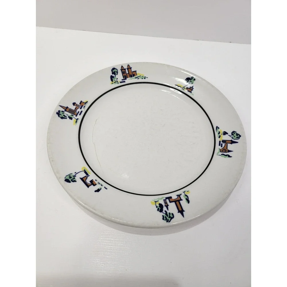 Vintage Syracuse Sterling China Cloister Hotel Sea Island Georgia Dish Set 5pc